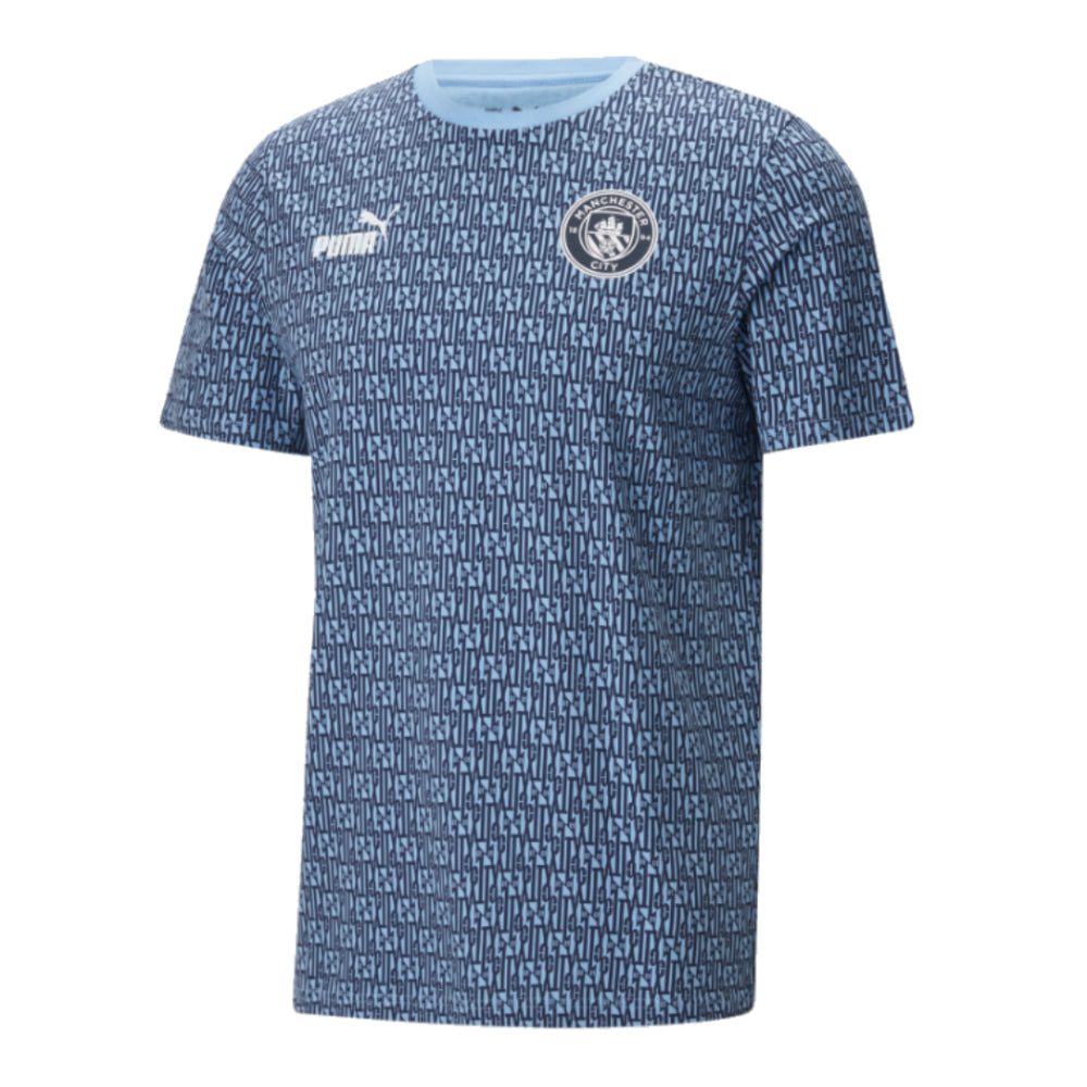 2024-2025 Man City ftblCulture Tee AOP (Navy) - Kids_0