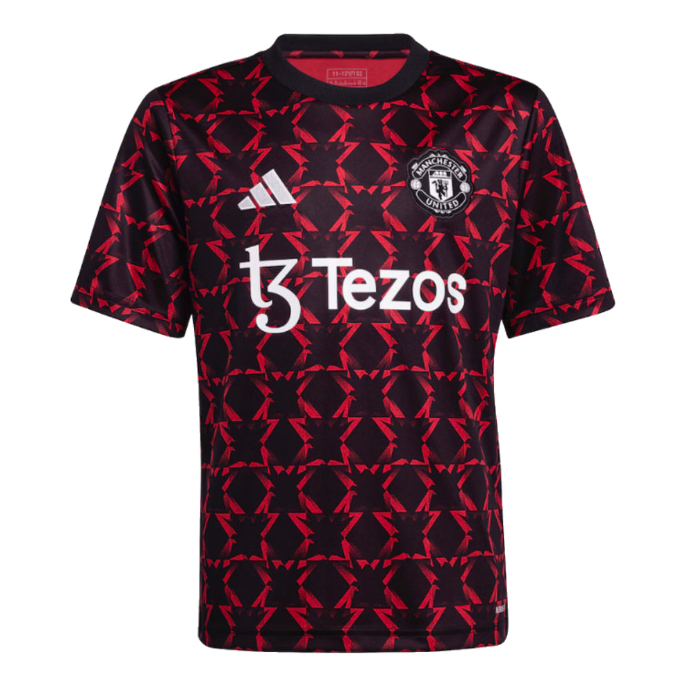 2024-2025 Man Utd Pre-Match Shirt (Black) - Kids_0