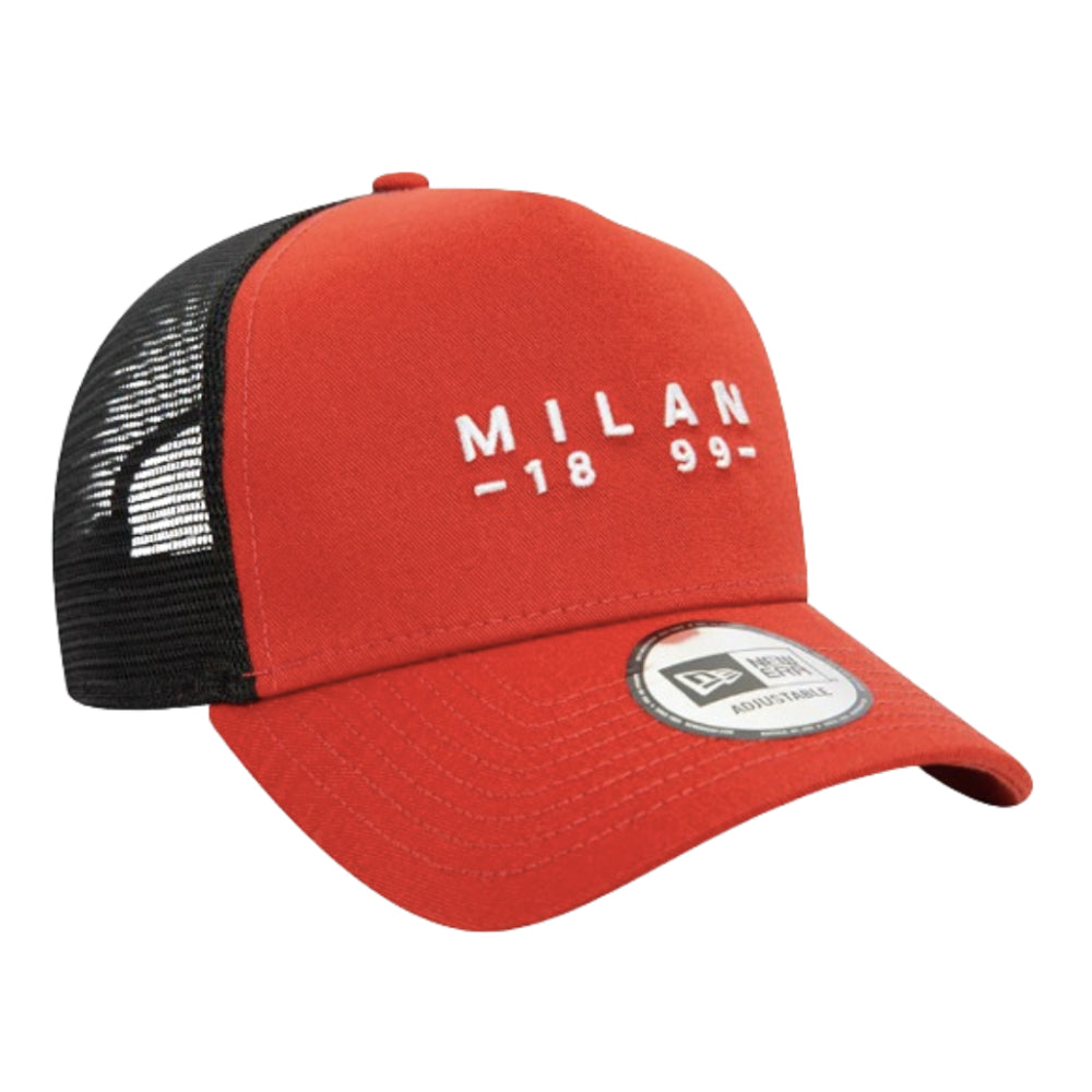 AC Milan Seasonal Wordmark EF Trucker Cap (Red)_1