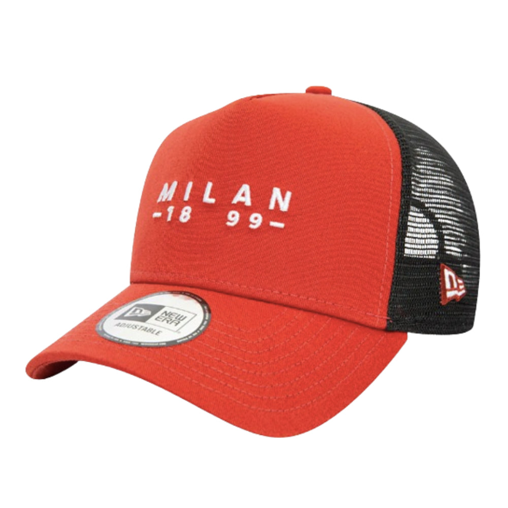 AC Milan Seasonal Wordmark EF Trucker Cap (Red)_0