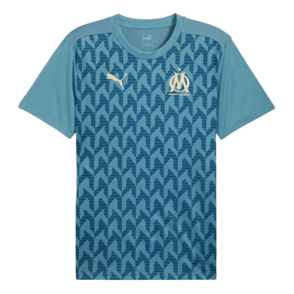 2024-2025 Marseille Pre-Match Shirt (Bold Blue)_0