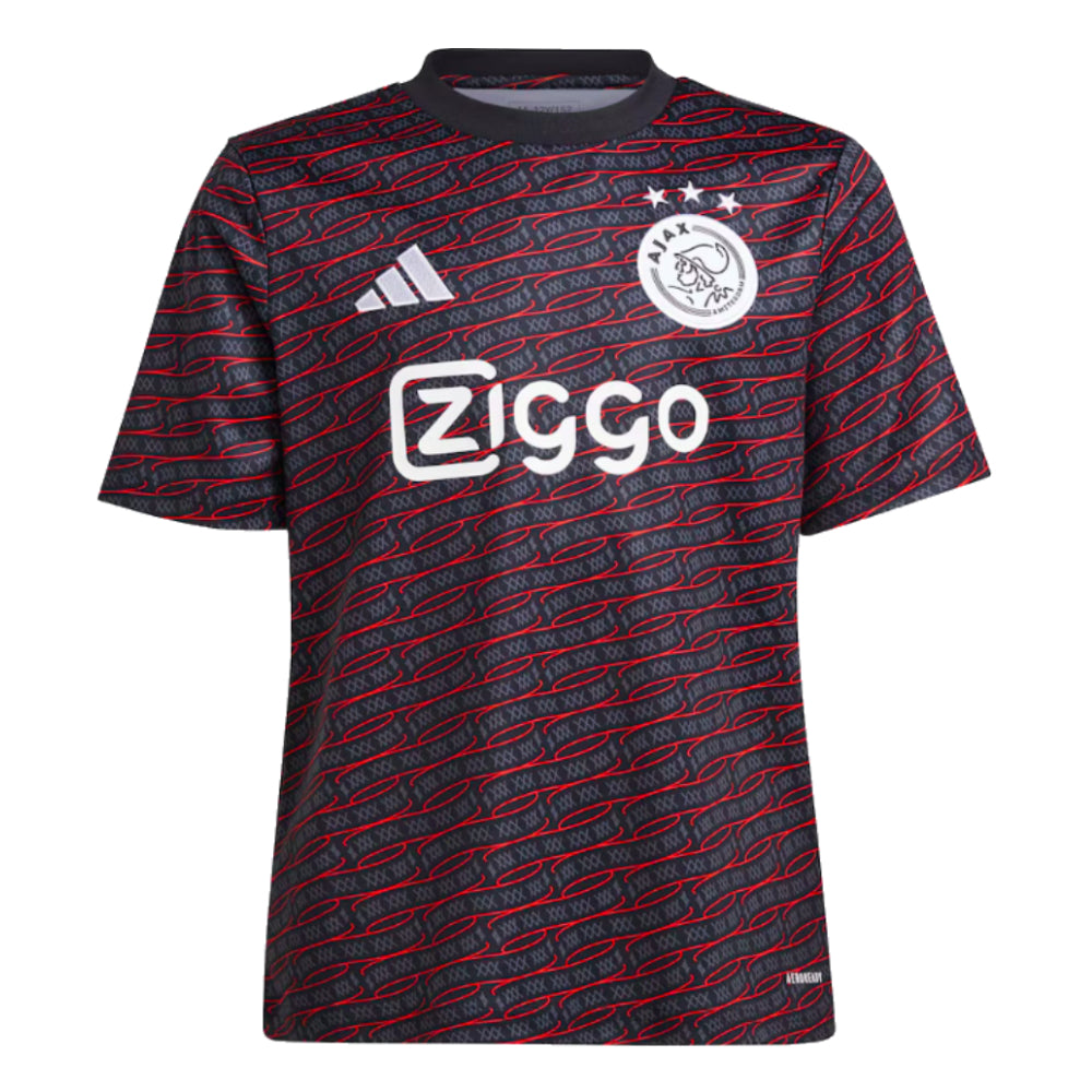 2024-2025 Ajax Pre Match Shirt (Black) - Kids_0