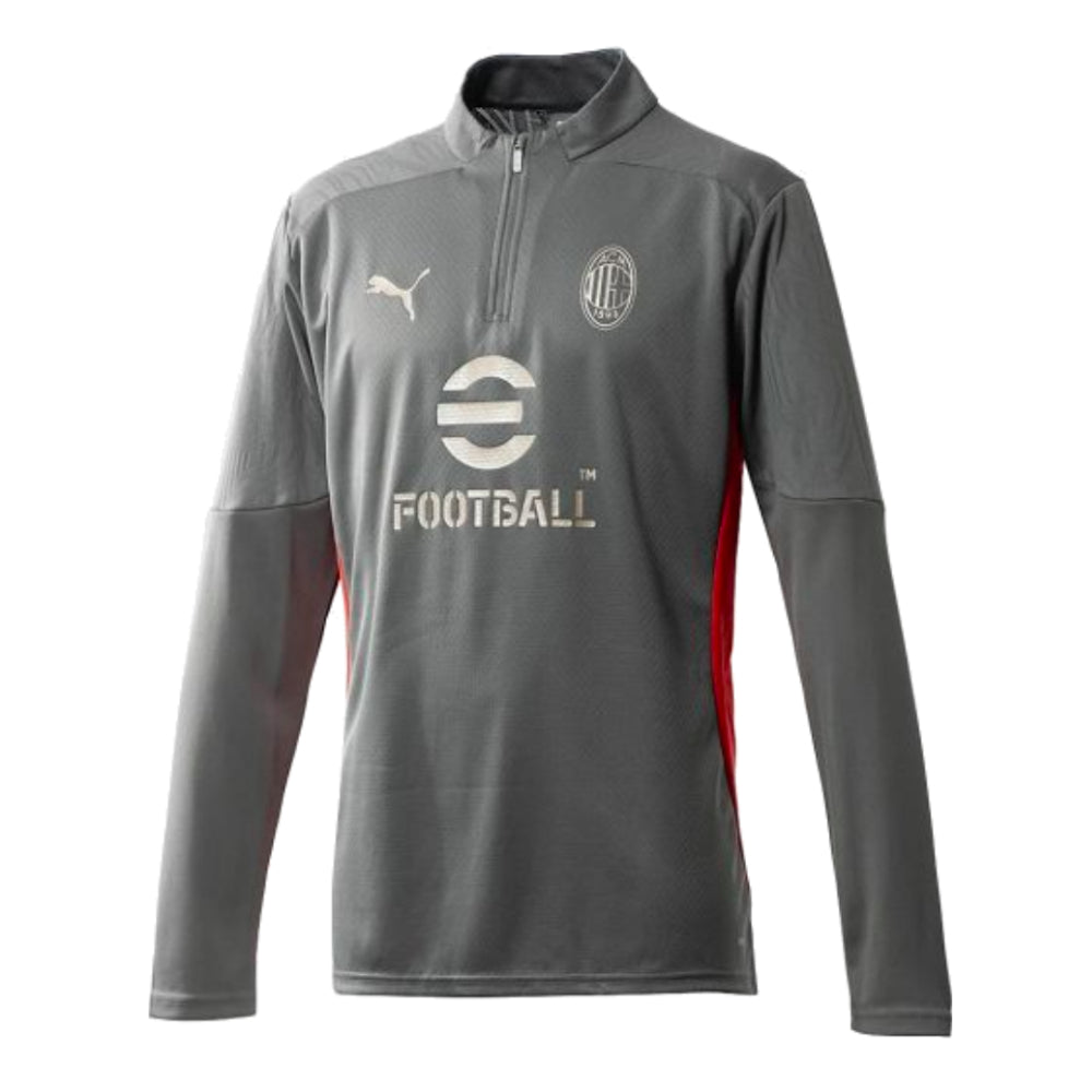 2024-2025 AC Milan Training 1/4 Zip Top (Grey)_0