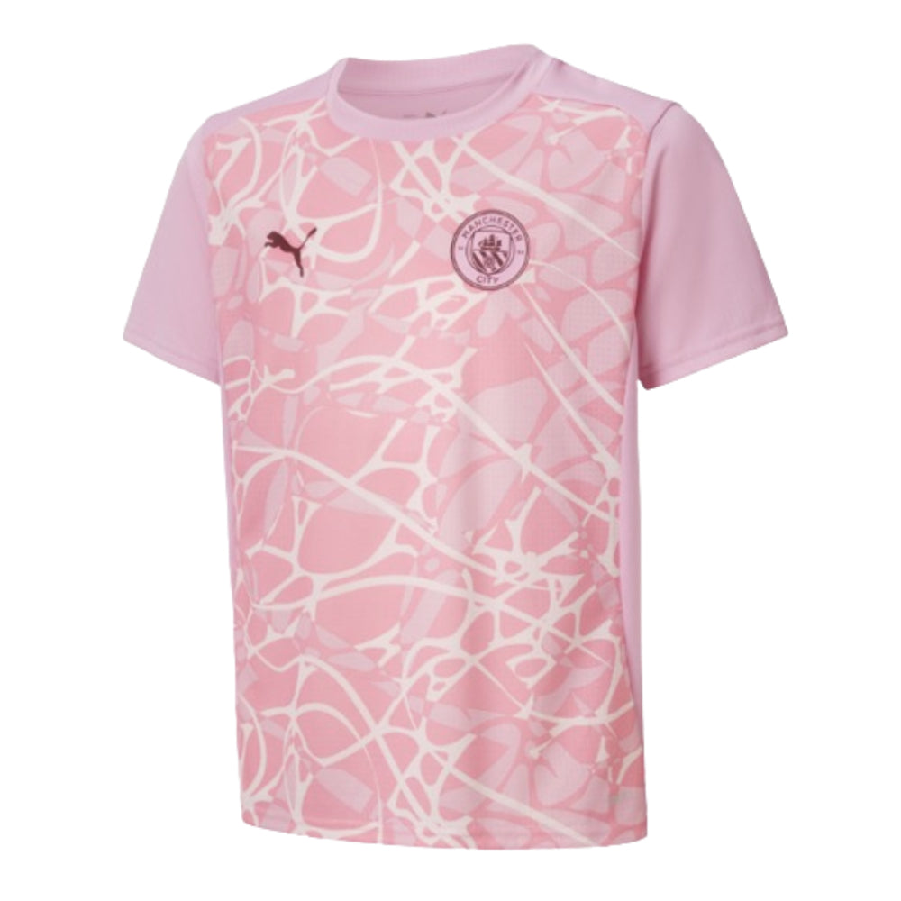 2024-2025 Man City Pre-Match Shirt (Pink Icing) - Kids_0