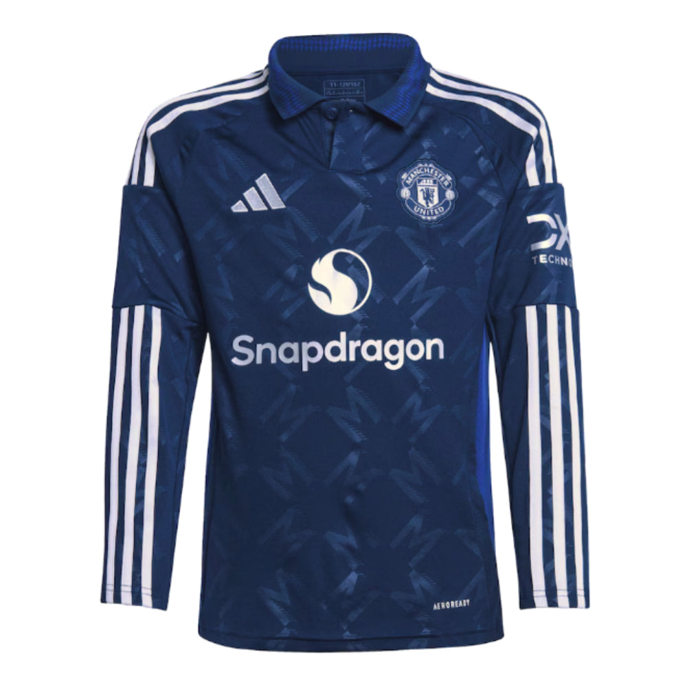 2024-2025 Man Utd Long Sleeve Away Shirt (Kids)_0