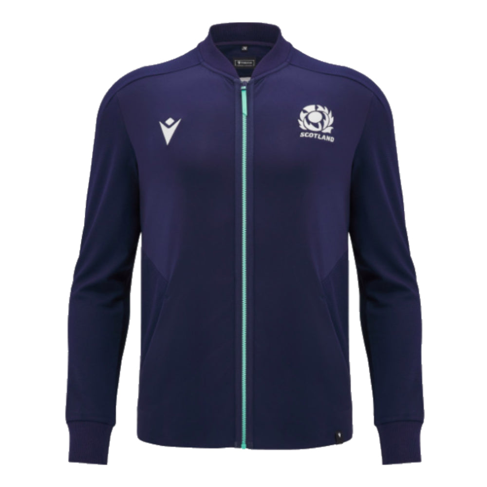 2024-2025 Scotland Rugby Anthem Full Zip Top (Navy) - Kids_0