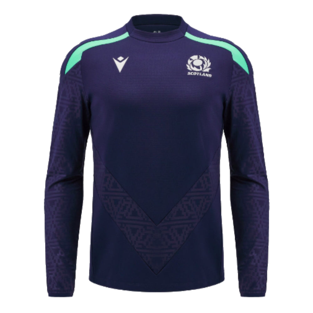 2024-2025 Scotland Rugby Training Round Neck Top (Navy) - Kids_0