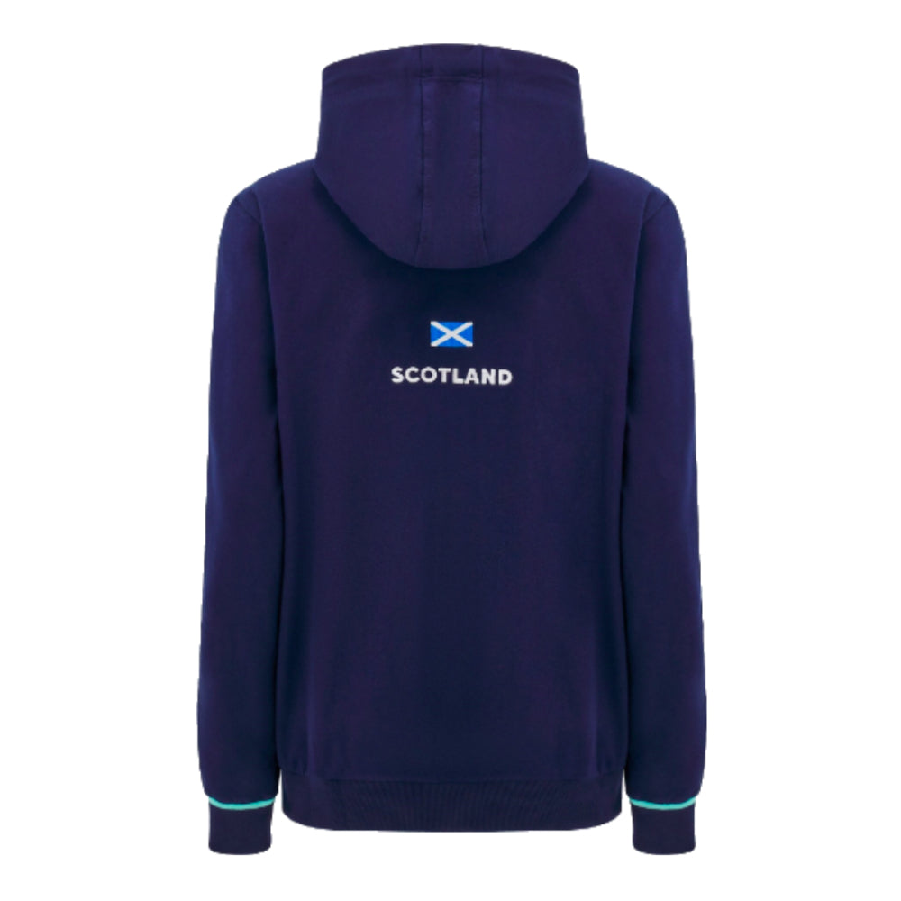 2024-2025 Scotland Rugby Cotton Full Zip Hoodie (Navy) - Womens_1