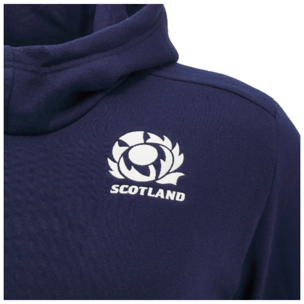 2024-2025 Scotland Rugby Travel Hooded Sweatshirt (Navy) - Kids_1