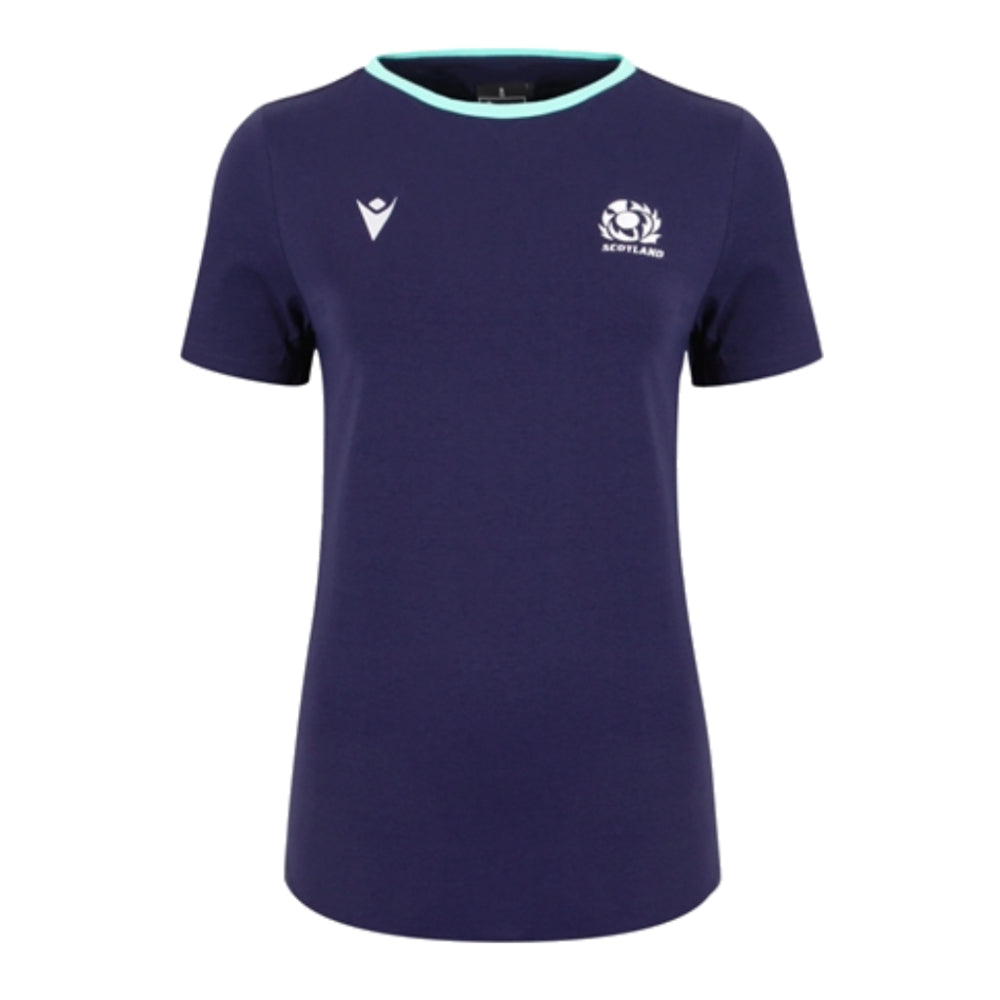 2024-2025 Scotland Rugby Cotton T-Shirt (Navy) - Womens_0