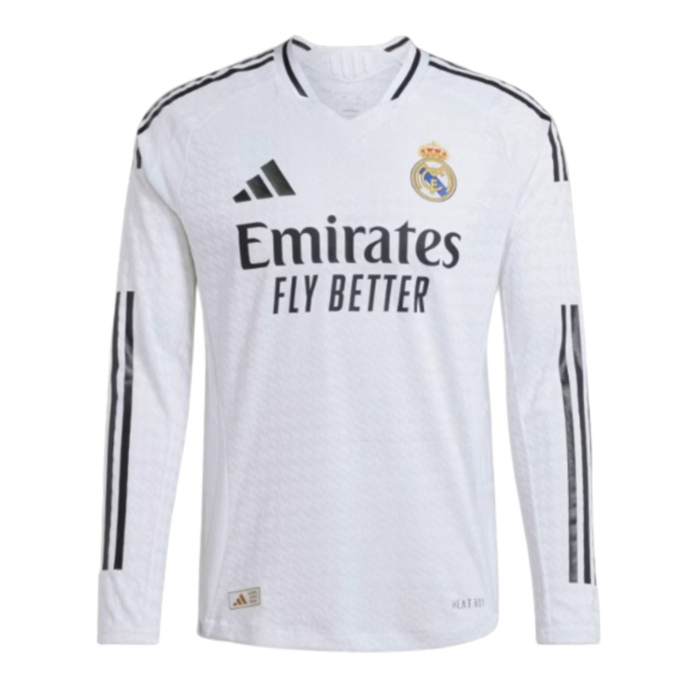 2024-2025 Real Madrid Authentic Long Sleeve Home Shirt_0