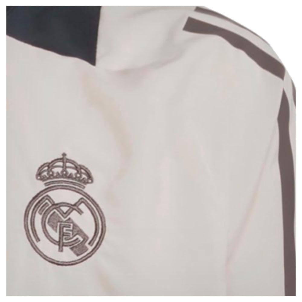 2024-2025 Real Madrid EU Presentation Jacket (Putty Mauve) - Kids_1