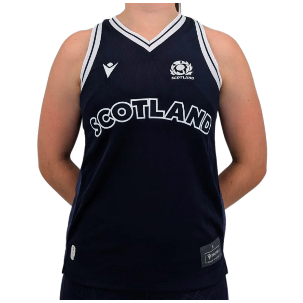 2024-2025 Scotland Rugby Training Singlet (Navy) - Womens_0