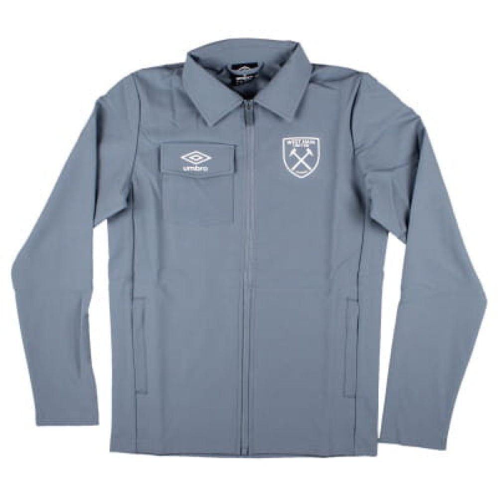 2024-2025 West Ham Presentation Jacket (Flint Stone) - Kids_0