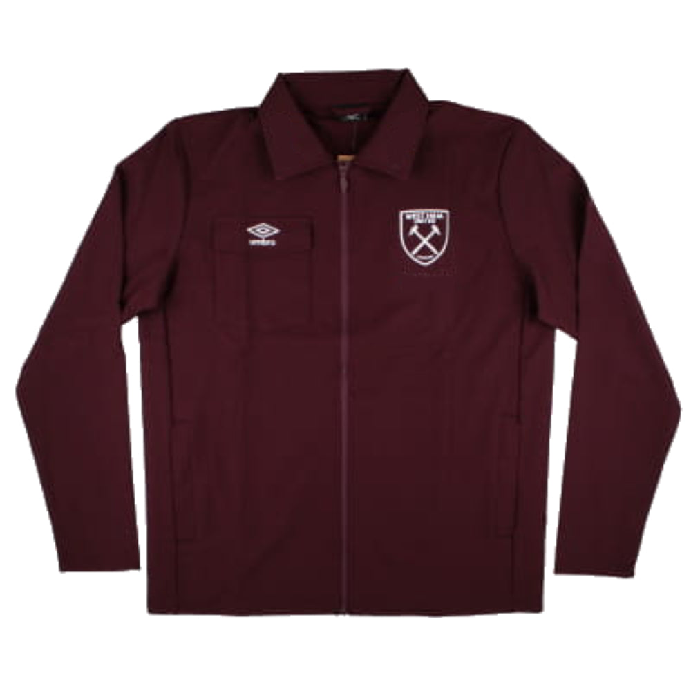 2024-2025 West Ham Presentation Jacket (Wine) - Kids_0