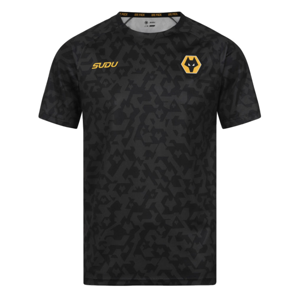 2024-2025 Wolves Pre Match Training Shirt (Black)_0