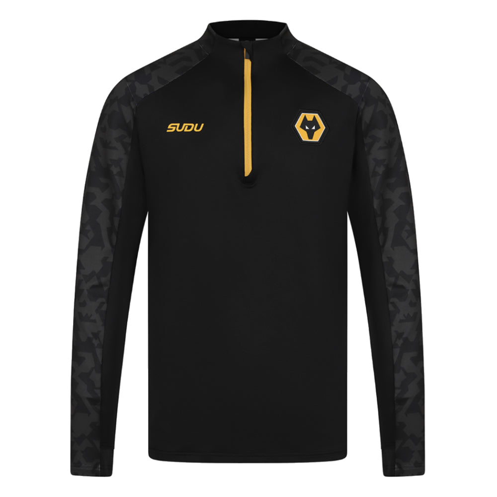 2024-2025 Wolves Pre Match 1/4 Zip Top (Black)_0