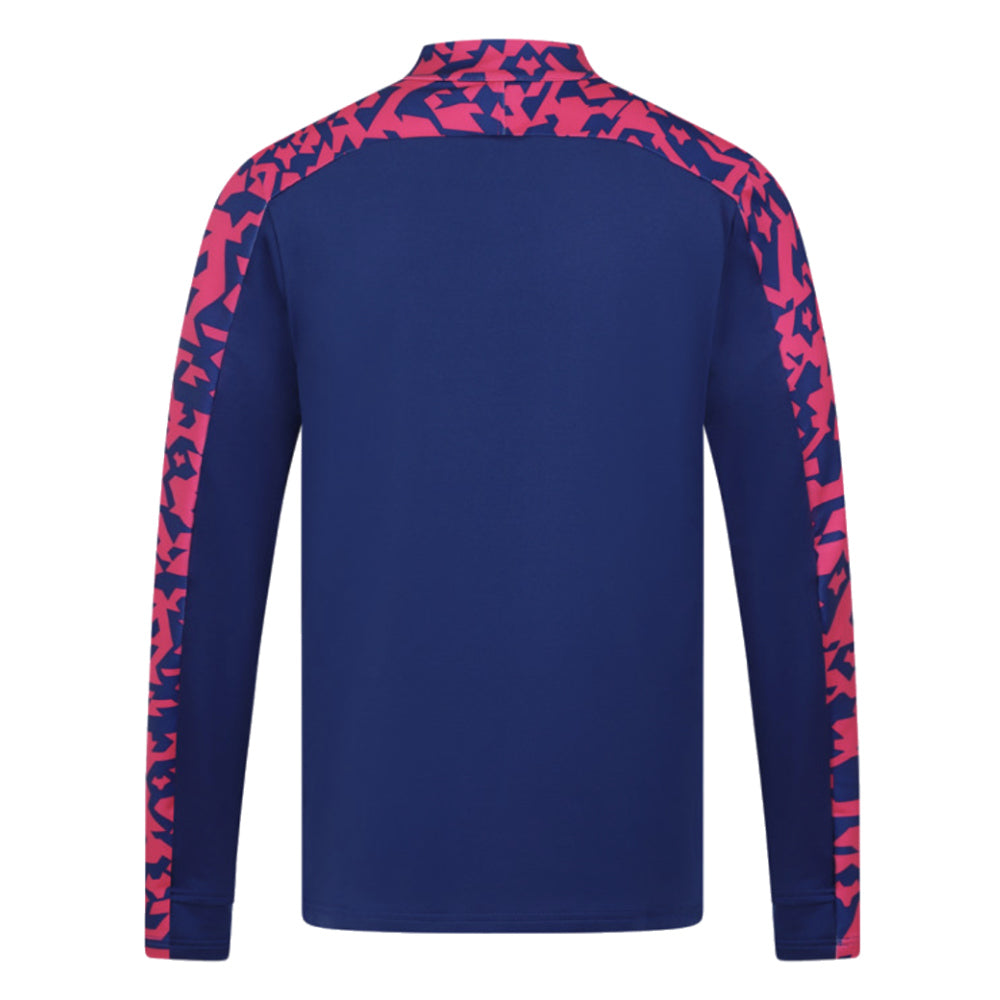 2024-2025 Wolves Pre Match 1/4 Zip Top (Blue/Pink)_2