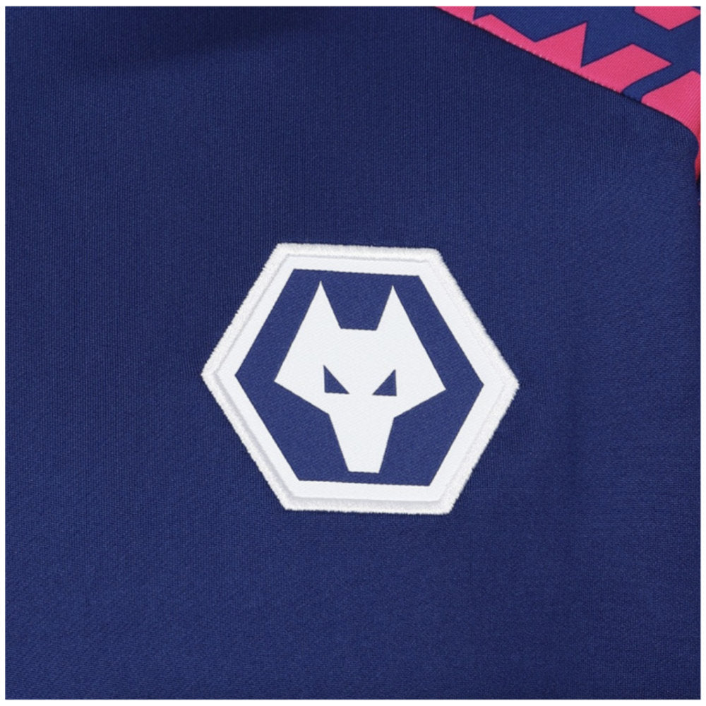 2024-2025 Wolves Pre Match 1/4 Zip Top (Blue/Pink)_1