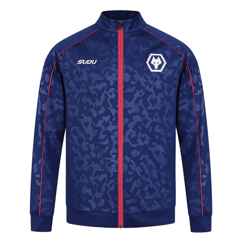 2024-2025 Wolves Pre Match Anthem Jacket - Blue_0