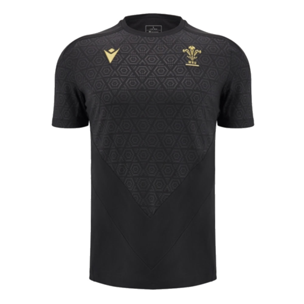 2024-2025 Wales Rugby Poly Training Shirt (Black)_0