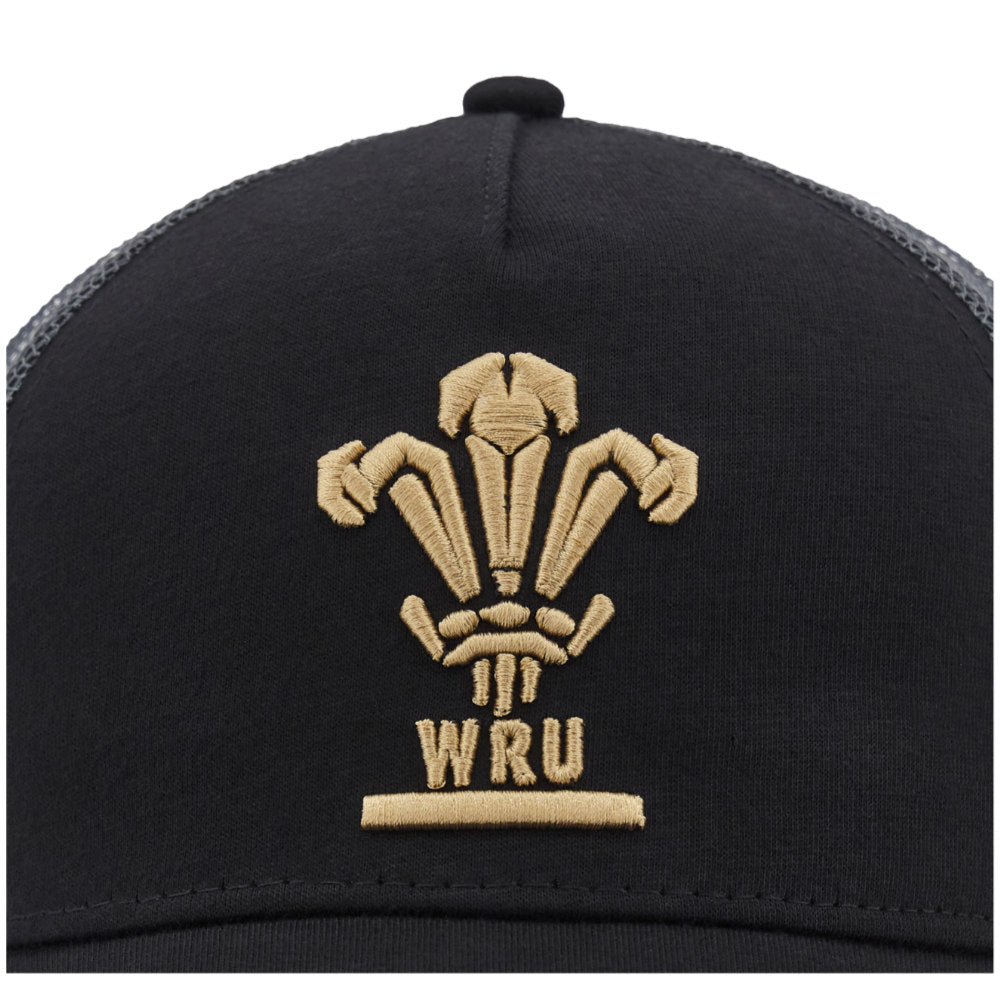 2024-2025 Wales Rugby Trucker Baseball Cap (Black)_2