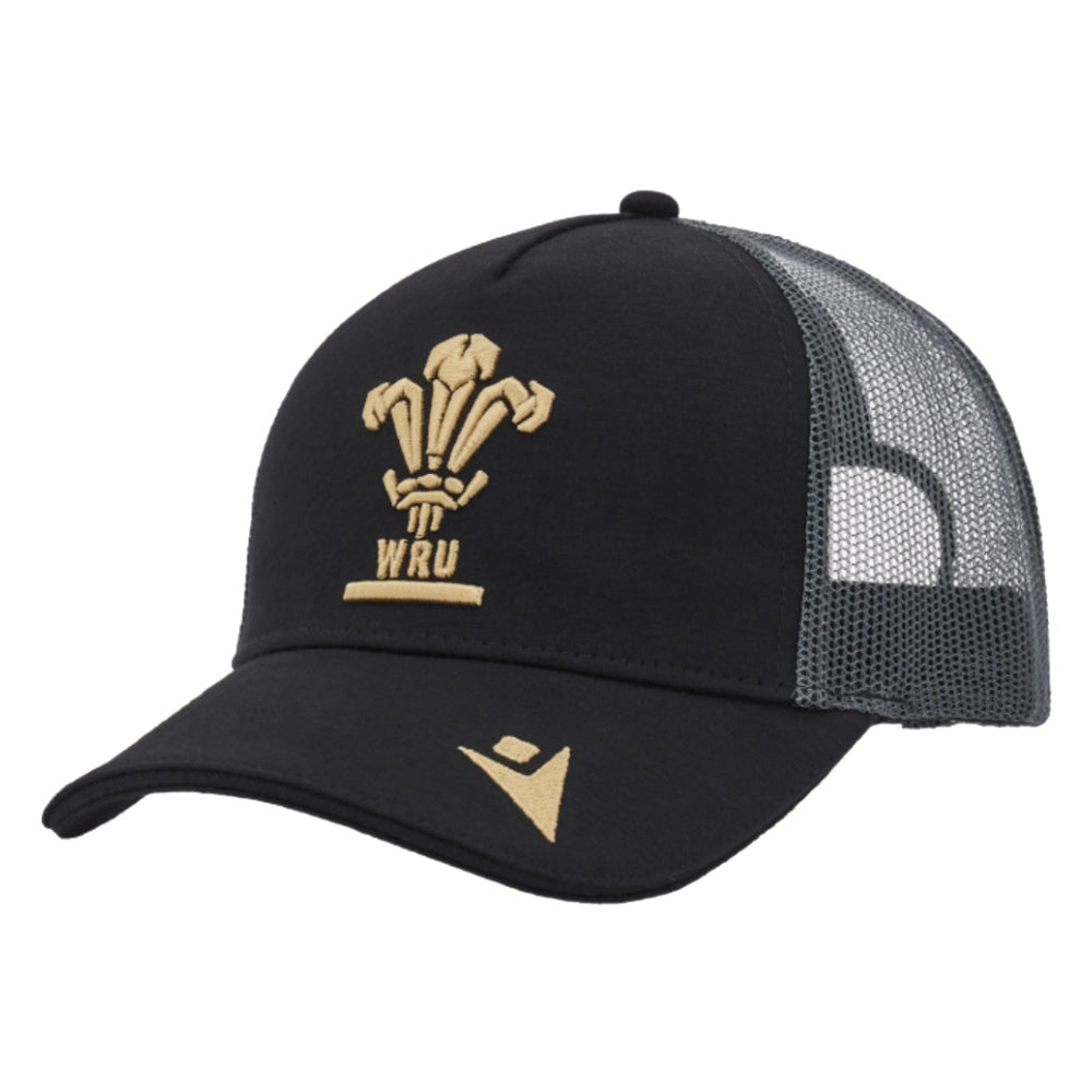 2024-2025 Wales Rugby Trucker Baseball Cap (Black)_0