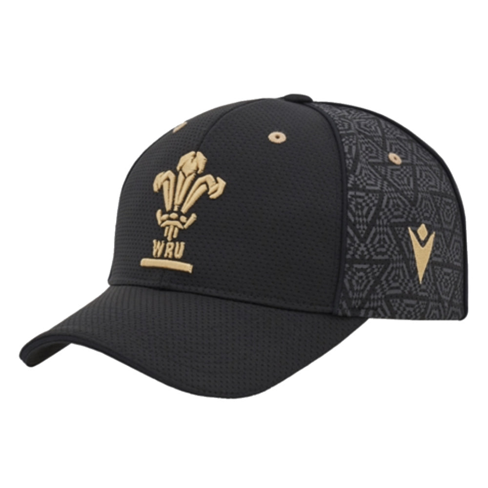 2024-2025 Wales Rugby Baseball Cap Curve Visor (Black)_0