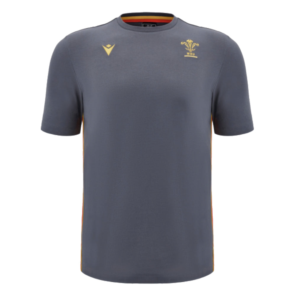 2024-2025 Wales Rugby Travel Cotton T-Shirt (Anthracite) - Kids_0