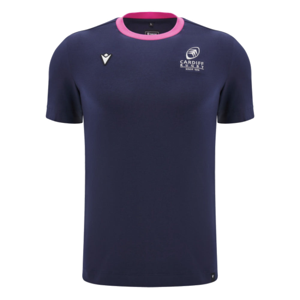 2024-2025 Cardiff Blues Rugby Ath Cotton Tee (Navy)_0