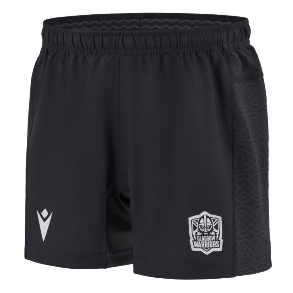 2024-2025 Glasgow Warriors Rugby Home Shorts (Black)_0