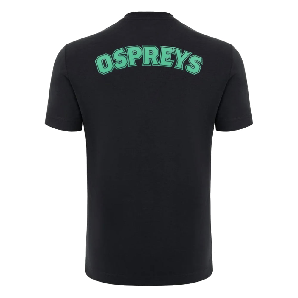 2024-2025 Ospreys Rugby Cotton T-Shirt (Black)_1