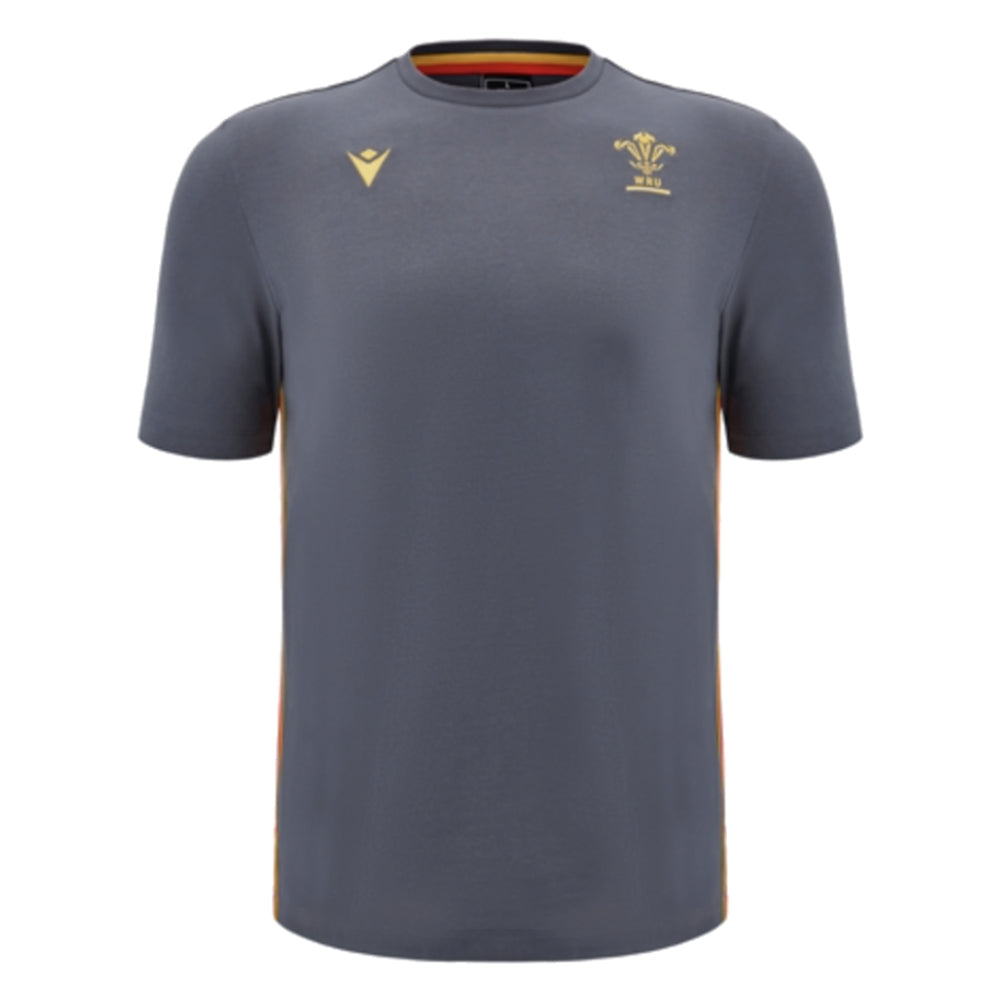 2024-2025 Wales Rugby Travel Cotton T-Shirt (Anthracite)_0