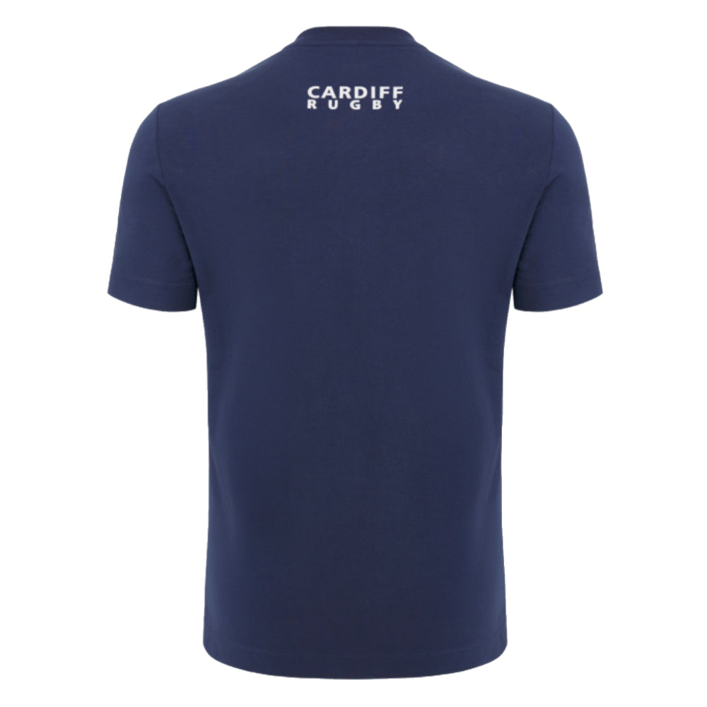 2024-2025 Cardiff Blues Rugby Cotton T-Shirt (Navy)_1