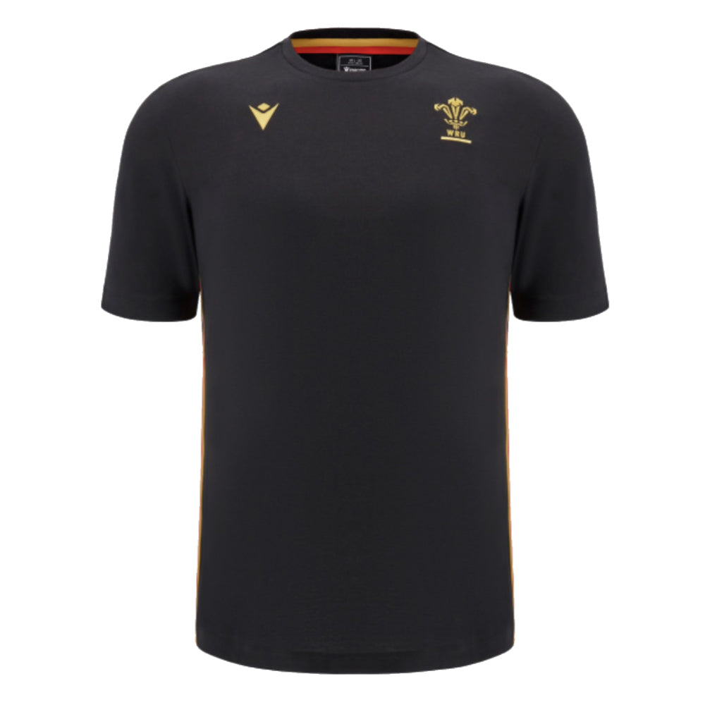 2024-2025 Wales Rugby Travel Cotton T-Shirt (Black) - Kids_0