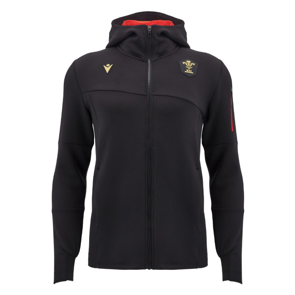 2024-2025 Wales WRU Rugby Ath Full Zip Hoody (Black)_0