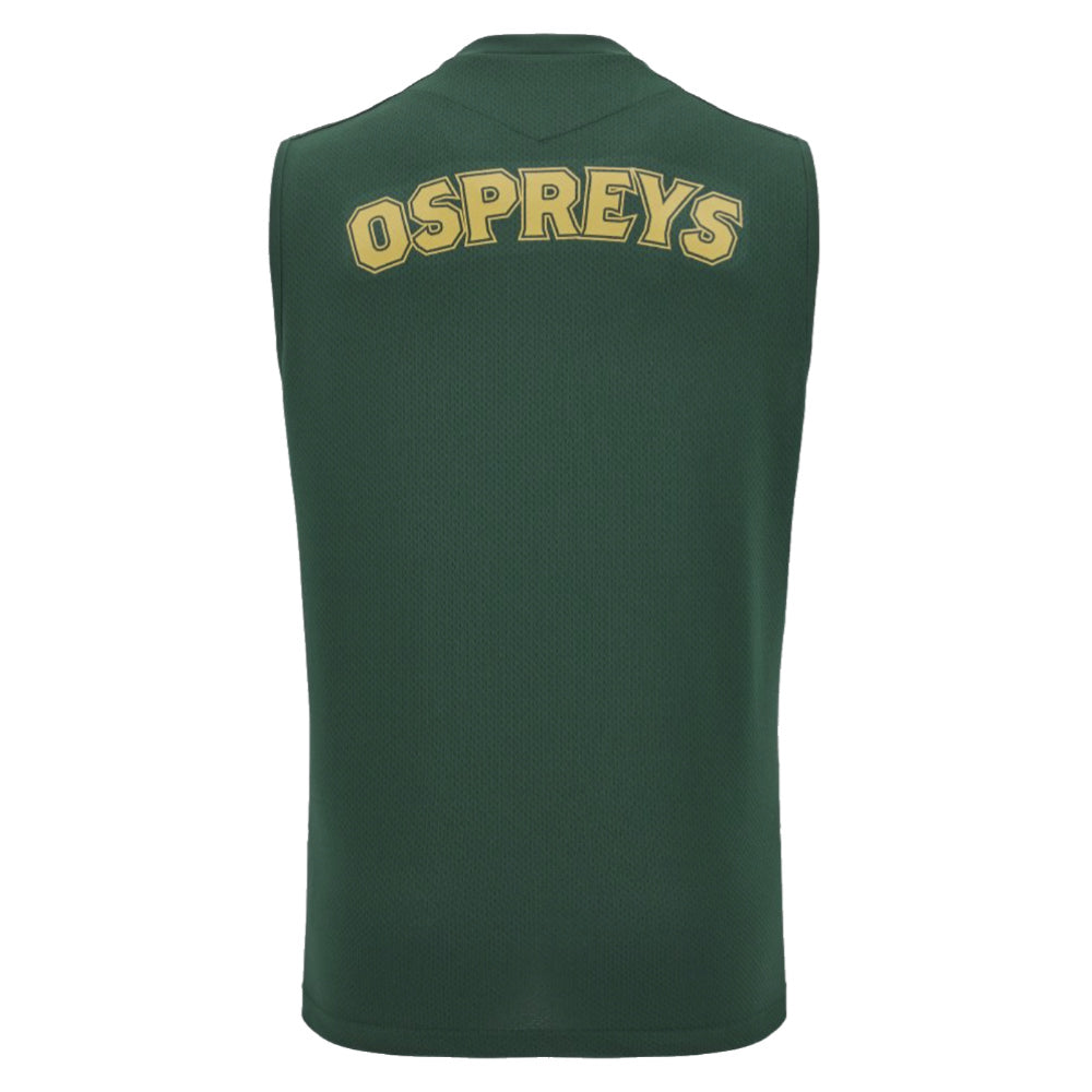 2024-2025 Ospreys Rugby Sleveeless Training Shirt (Green)_2