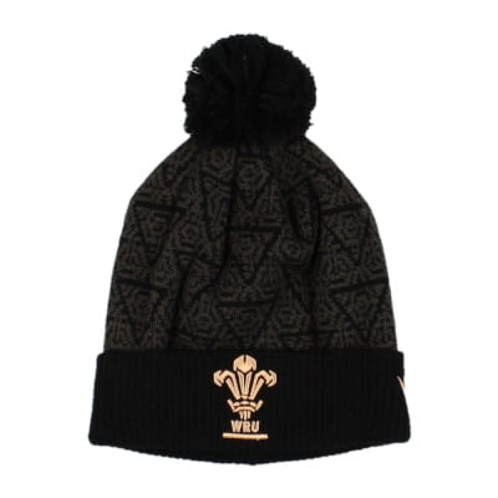 2024-2025 Wales Rugby Pom Pom Beanie (Black)_0