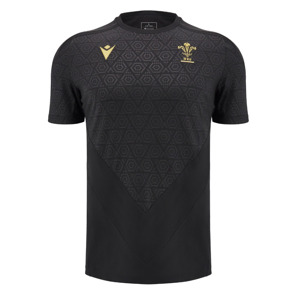 2024-2025 Wales WRU Rugby LS Training Shirt (Black) - Kids_0