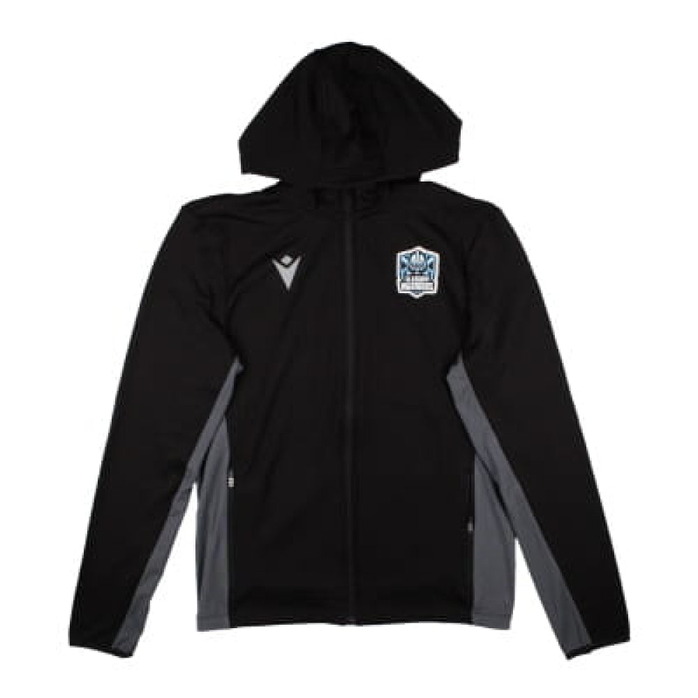 2024-2025 Glasgow Warriors Rugby Travel Full Zip Hoody (Black)_0