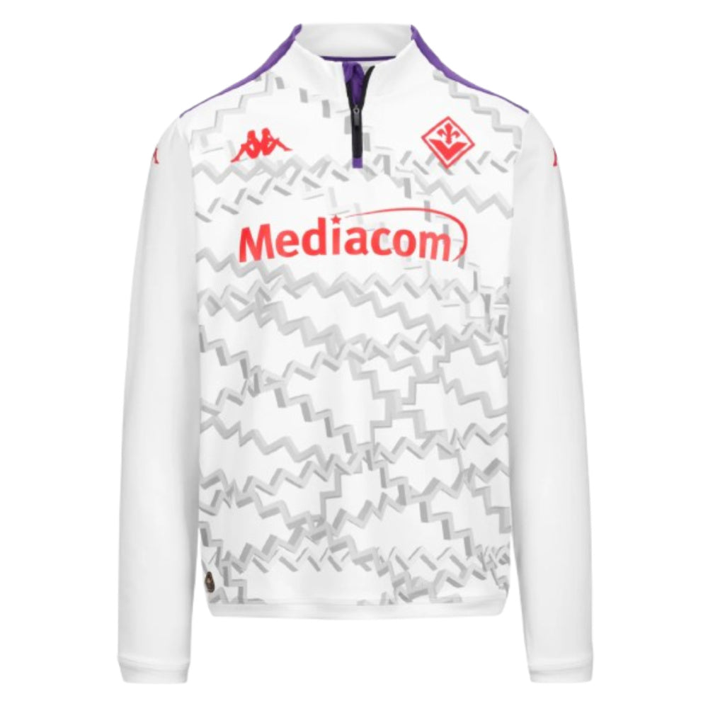 2024-2025 Fiorentina Training Sweat 1/4 Zip (White)_0