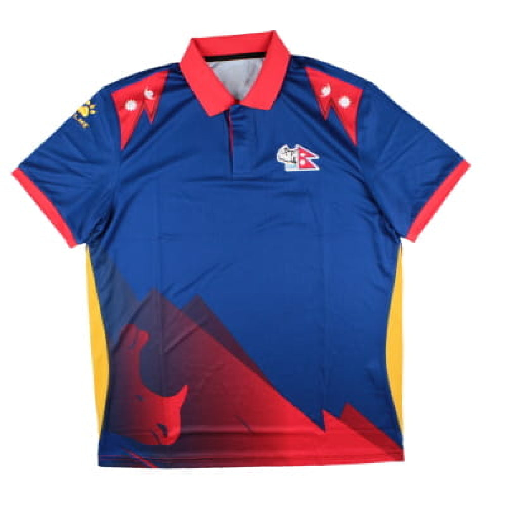 2024-2025 Nepal Cricket Polo Shirt (Blue)_0