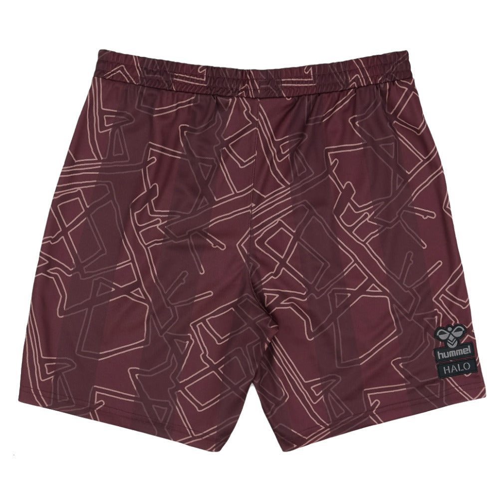 2024-2025 Denmark Special Edition Hummel x Halo Shorts (Dark Red) (Kids)_1