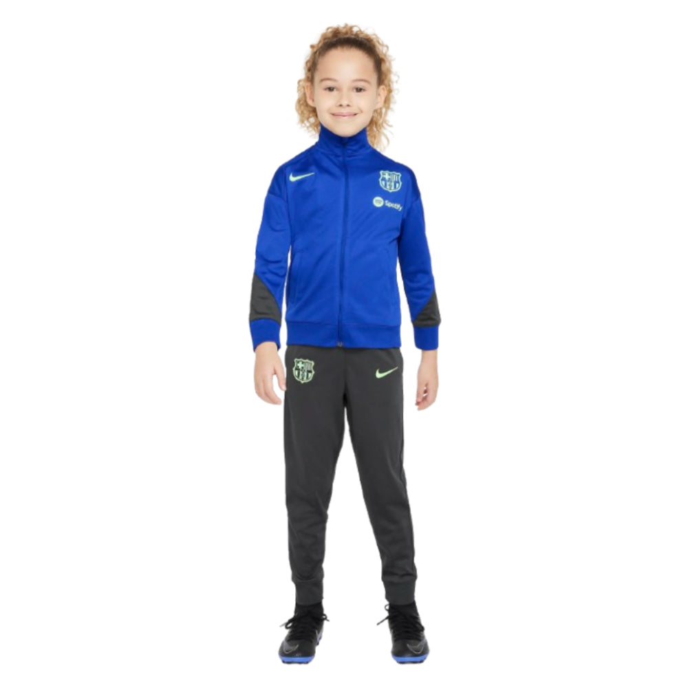 2024-2025 Barcelona Strike Third Tracksuit (Blue) - Little Kids_0