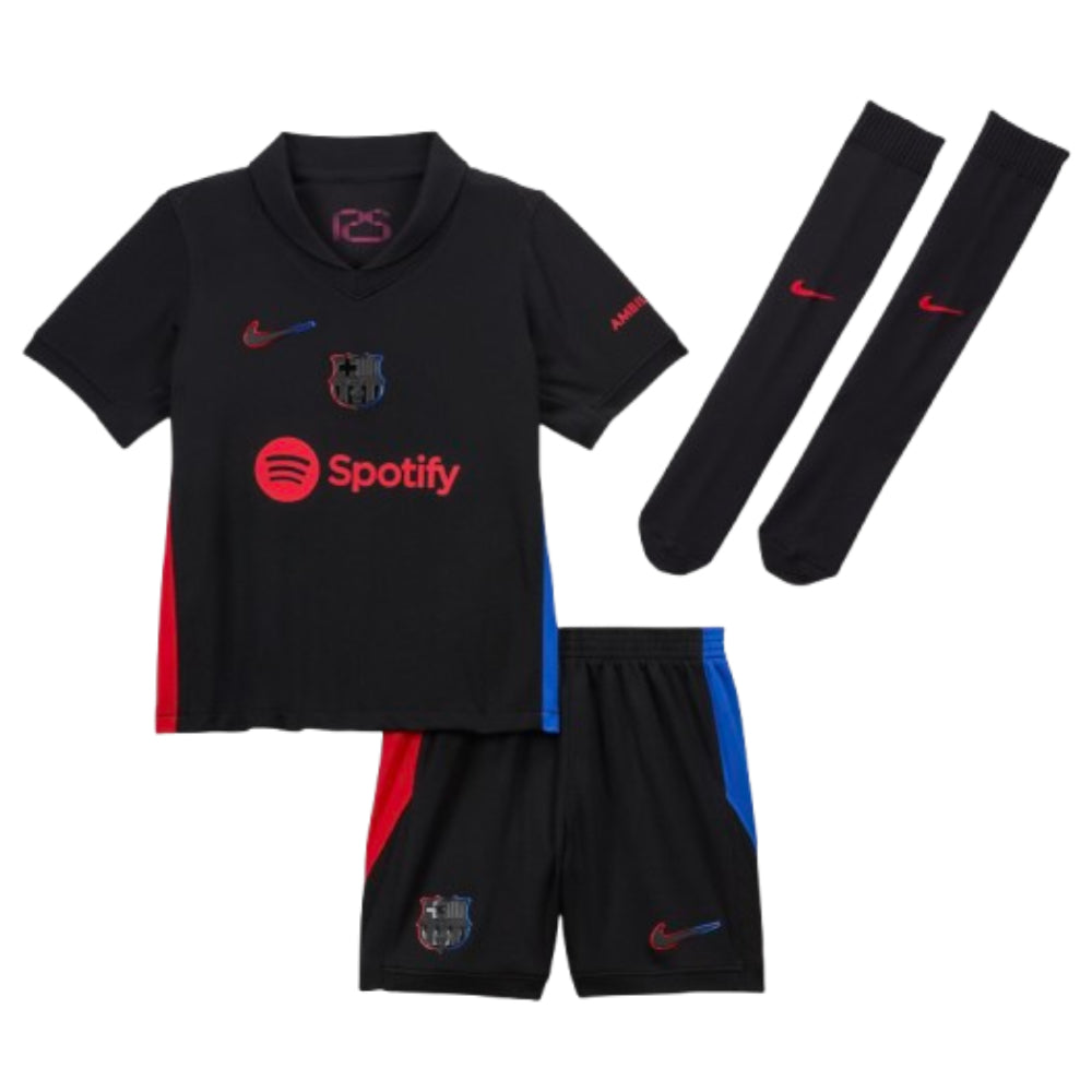 2024-2025 Barcelona Away Little Boys Mini Kit_0