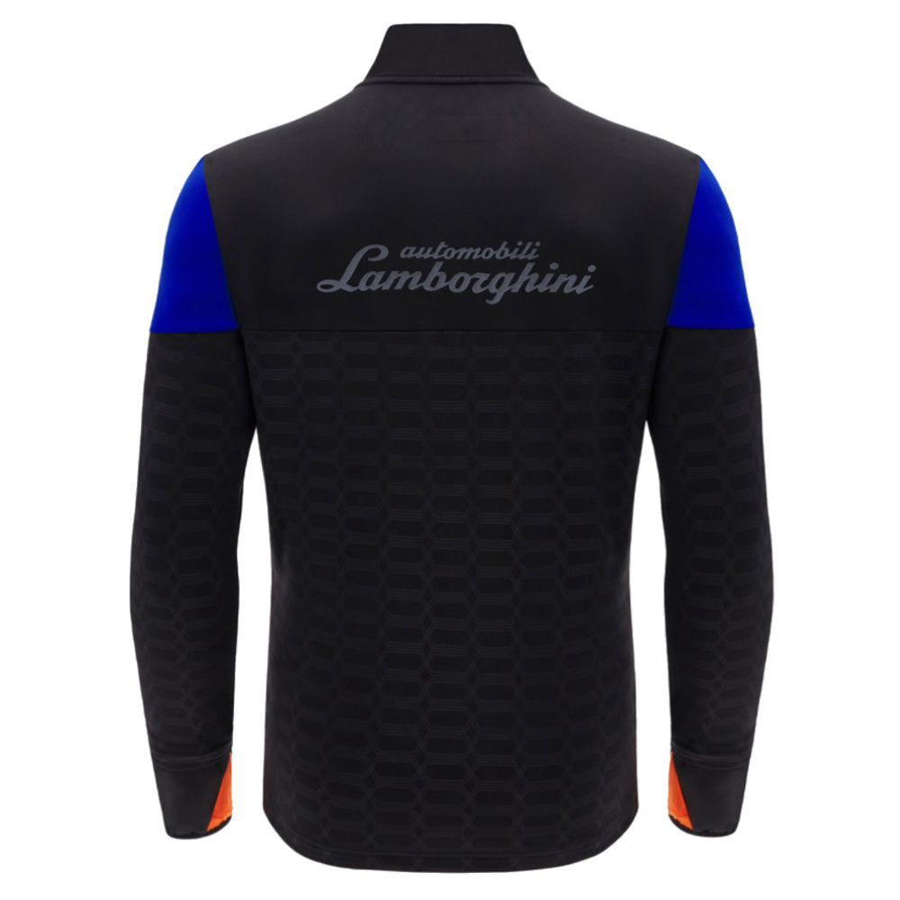 2025 Lamborghini Full Zip Sweater Black/Blue/Orange_2