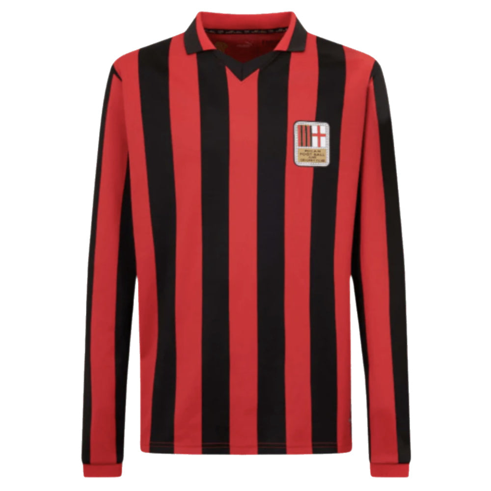 AC Milan 125th Authentic Shirt LS (Black-Red)_0