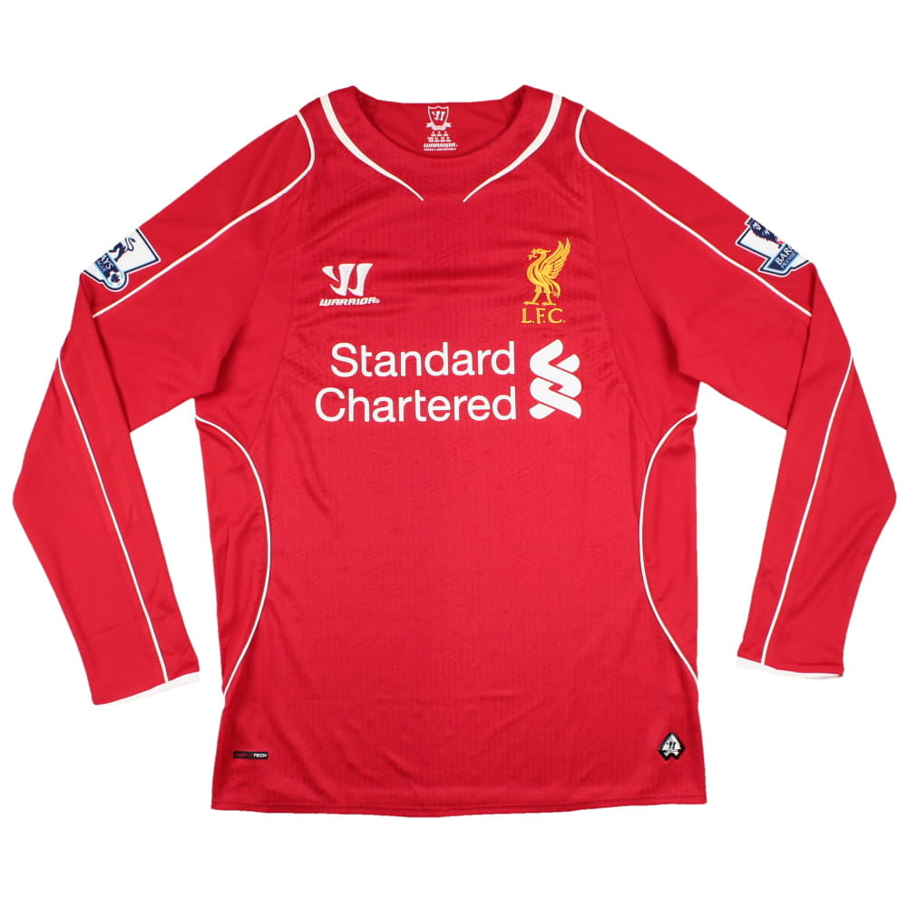 Liverpool 2014-15 Long Sleeve Home Shirt (S) (Excellent)_0